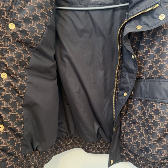 Celine Black & Brown Triomphe Puffer Jacket - Picture 8 of 14